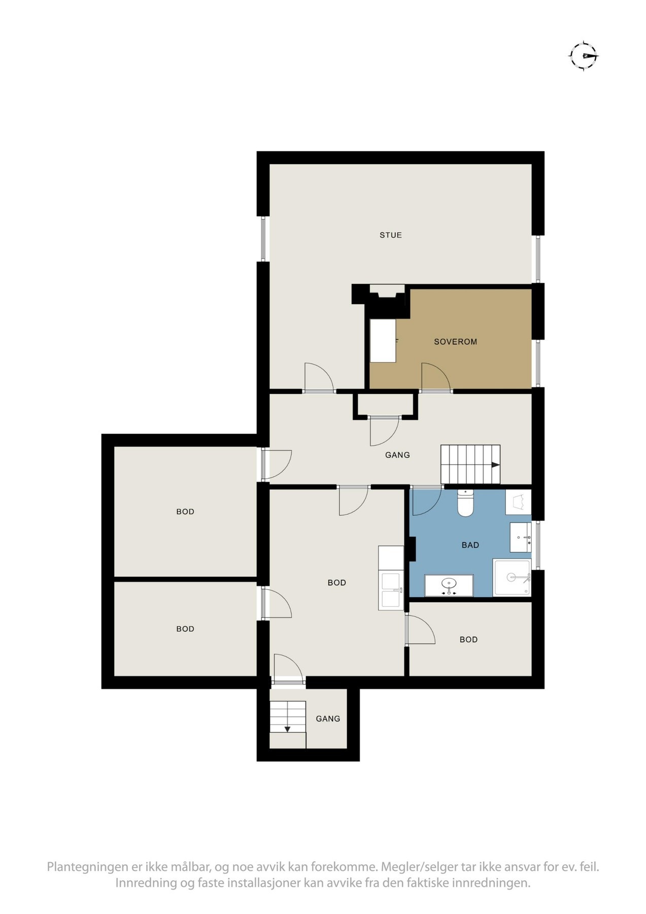 Planskisse kjeller. Galleribilde