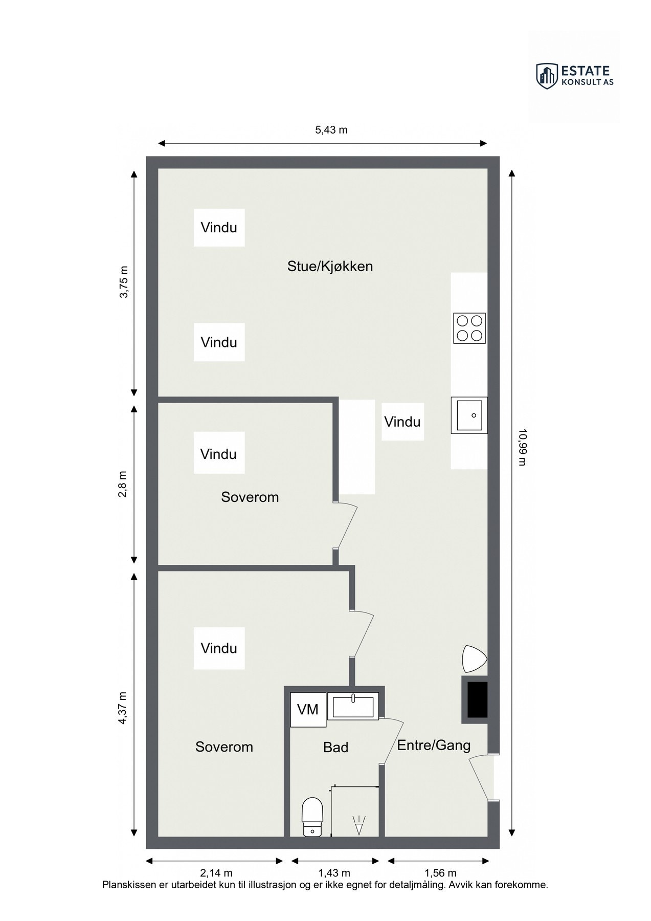 Før vi blar videre, ser vi nærmere på boligens planskisse. I tillegg til innvendige arealer disponerer leiligheten også to boder på hele 8 kvm. Galleribilde