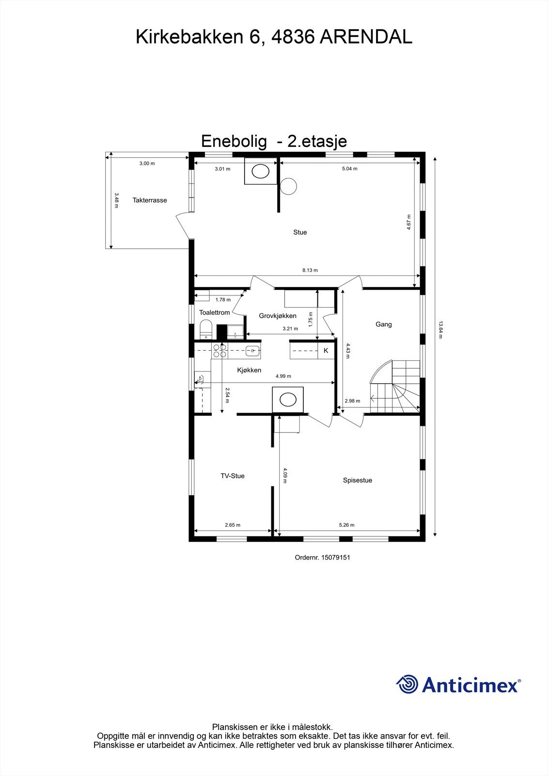 Plantegning 2 etg. Galleribilde
