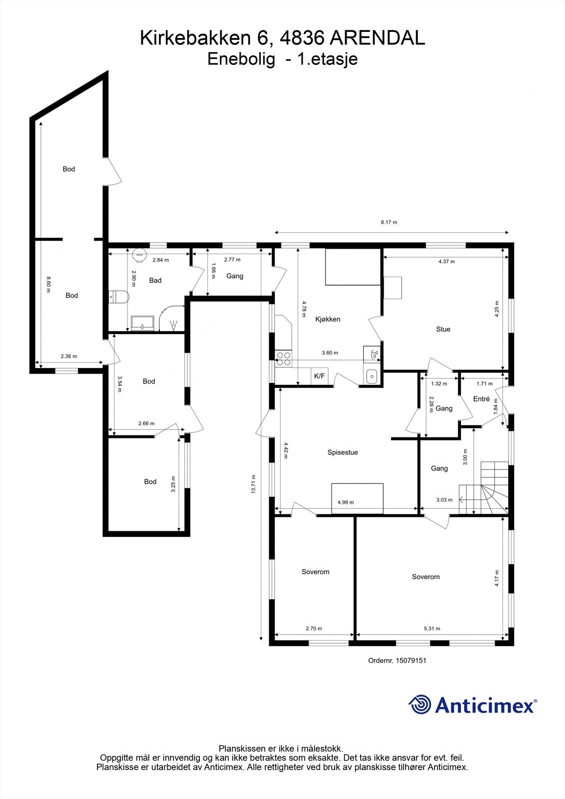 Plantegning 1 etg. Galleribilde