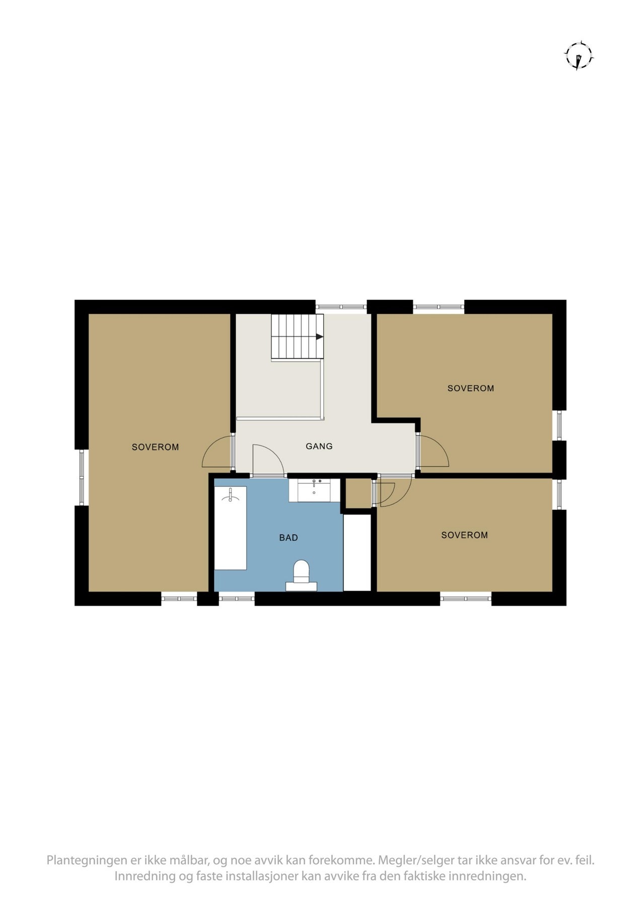 Plantegning loftsetasje Galleribilde