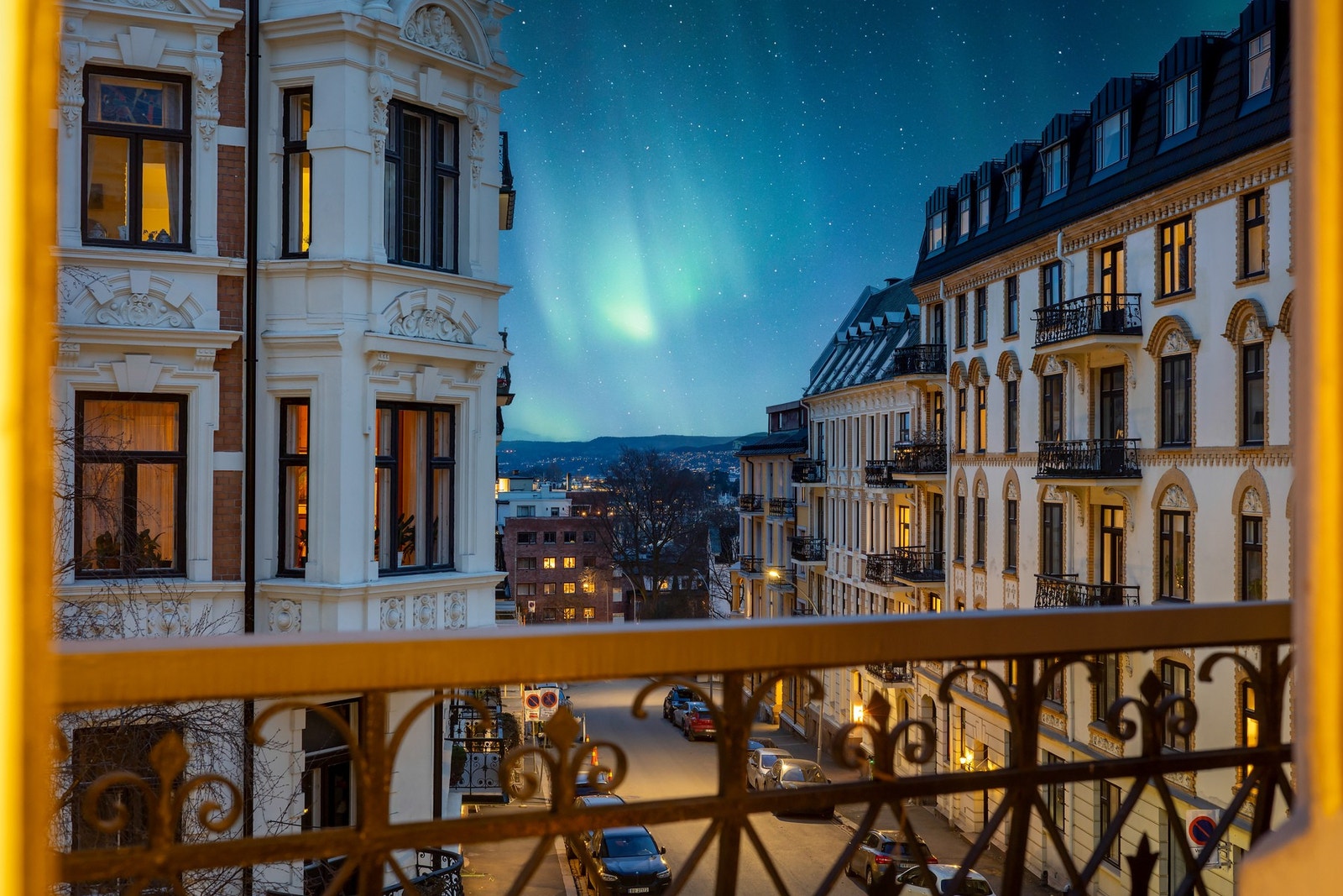 Fra balkongen har du hyggelig utsyn. Galleribilde