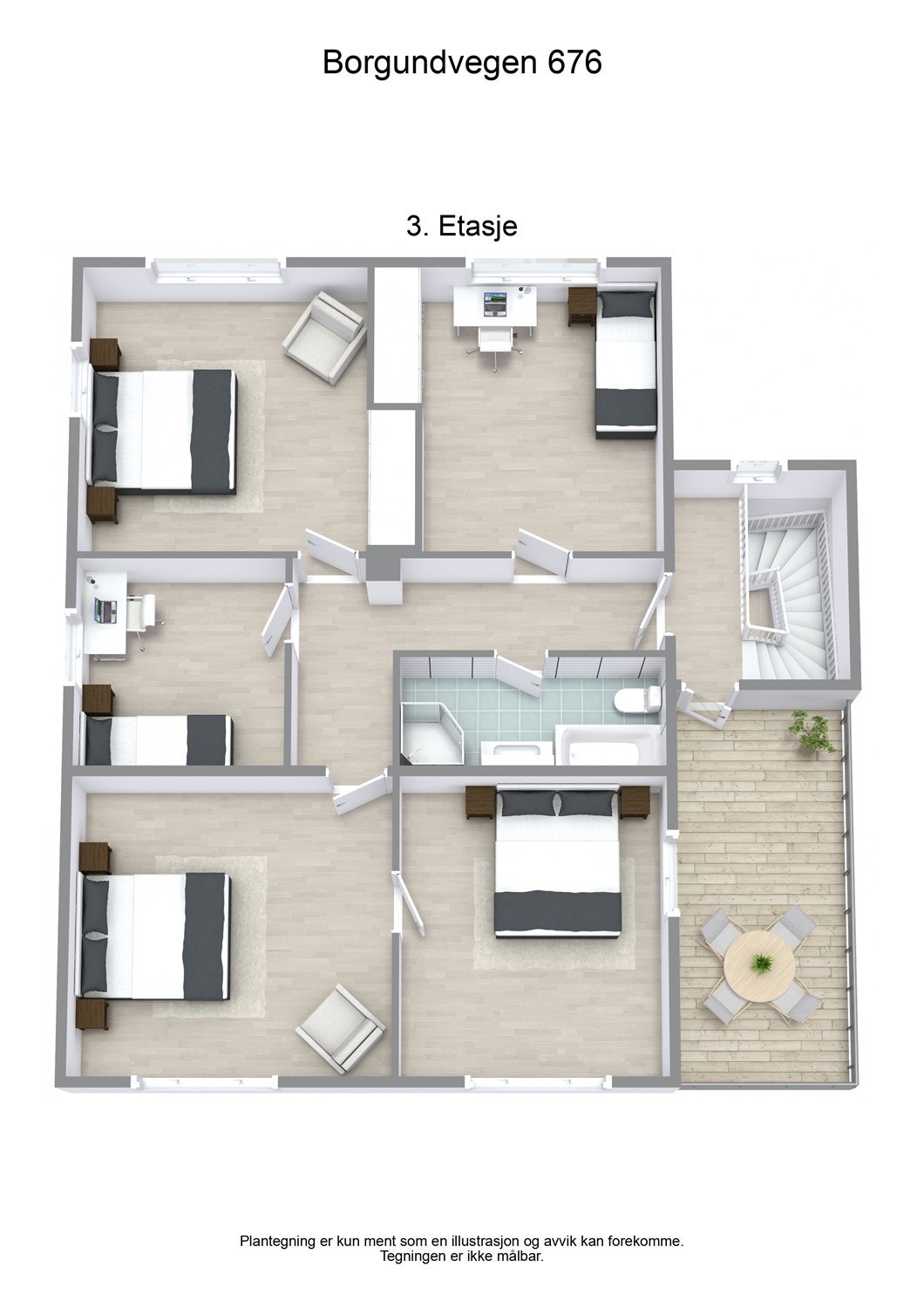 Plantegning 3 etasje Galleribilde