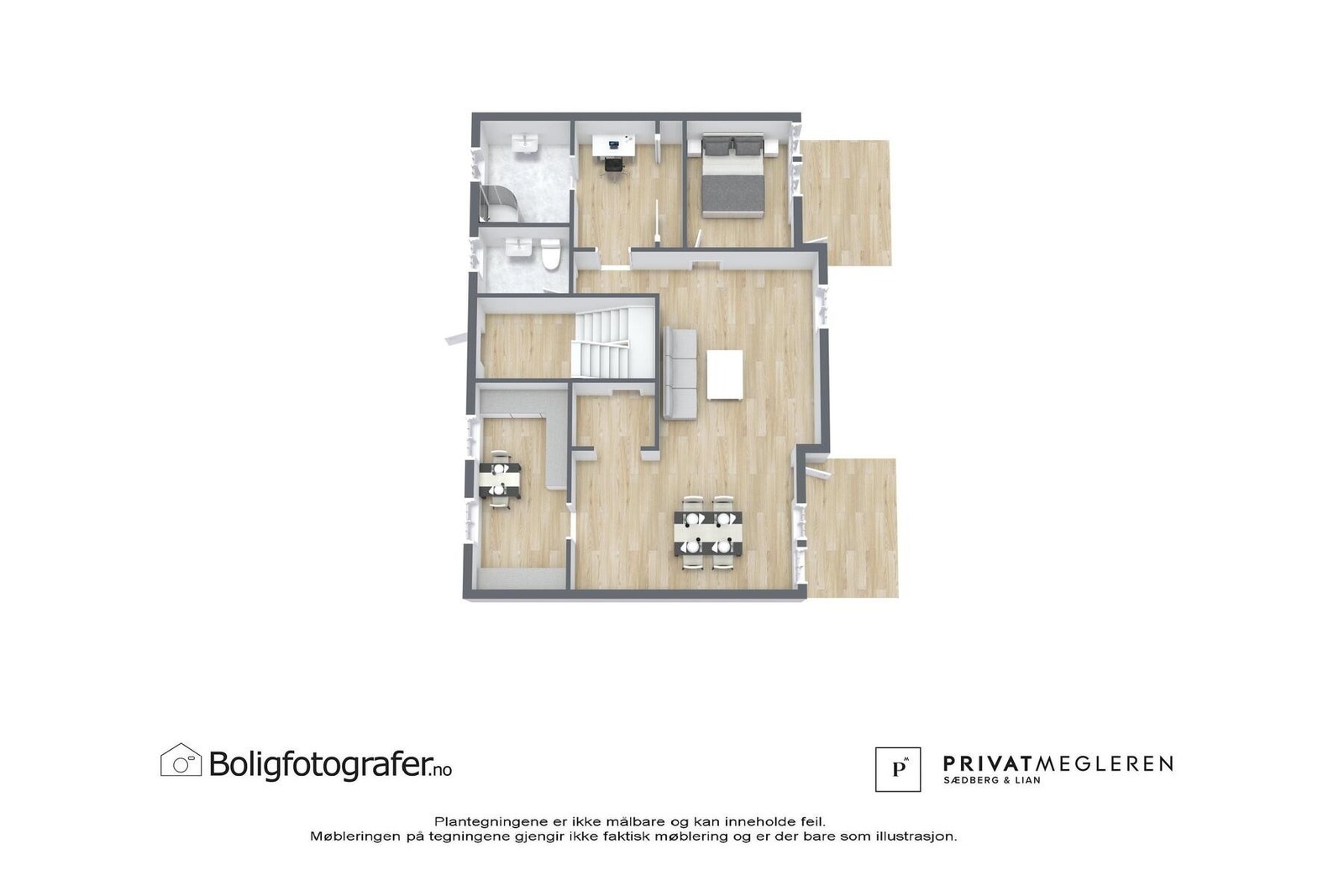 Plantegning 1. etasje - ikke målsatt, kun en illustrasjon. Galleribilde