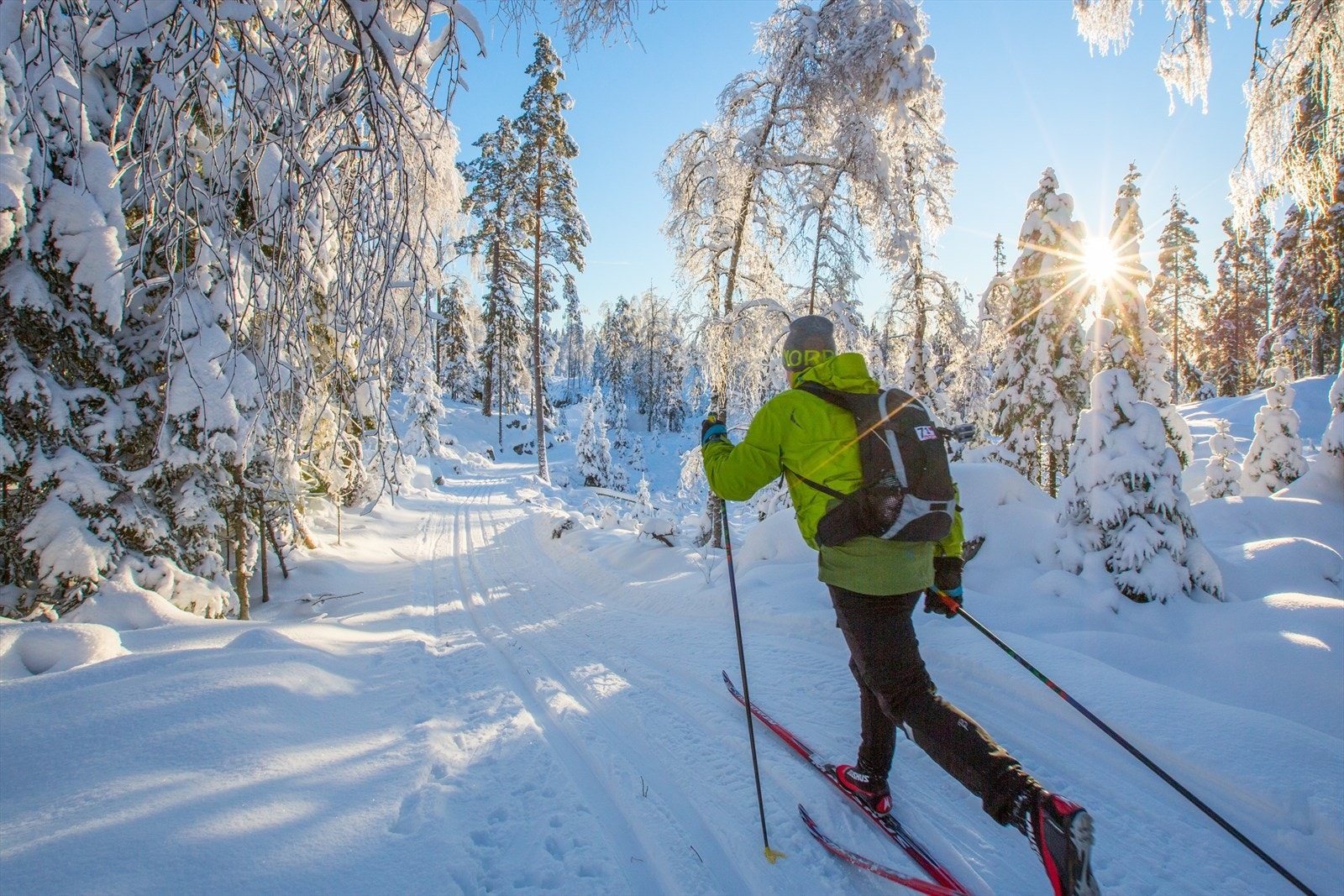 Det er bare å spenne på seg skiene rett utenfor døren. Galleribilde
