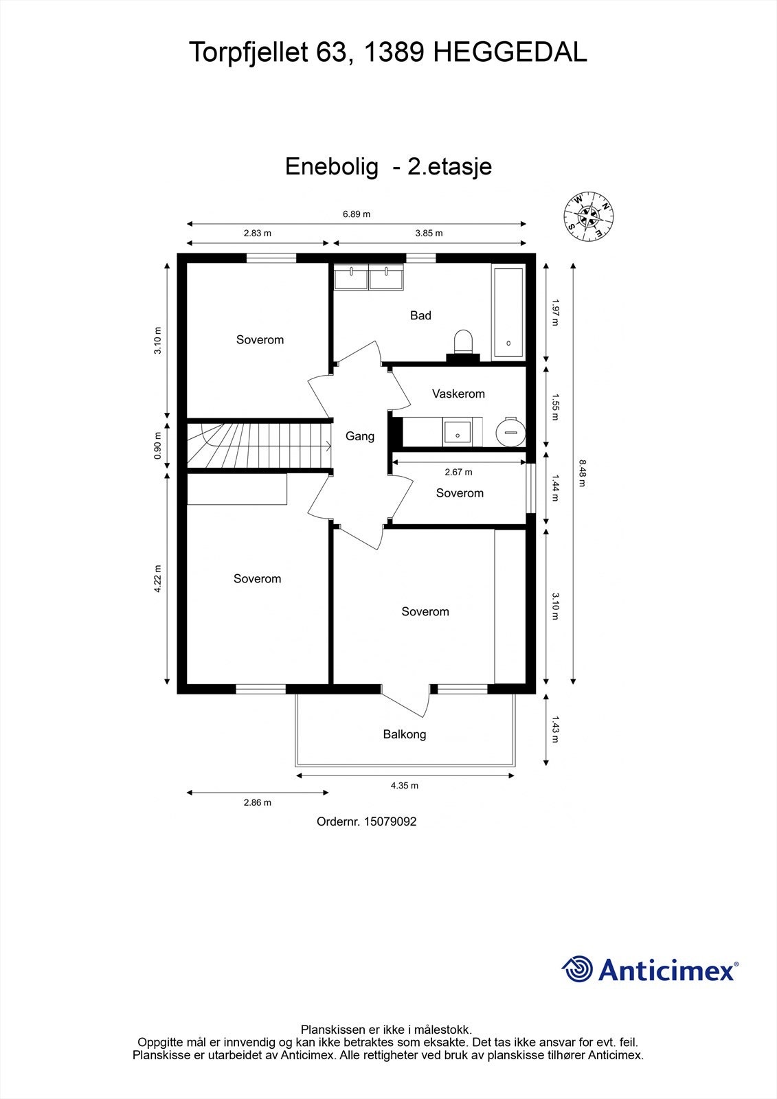 Plantegning 2. etasje Galleribilde