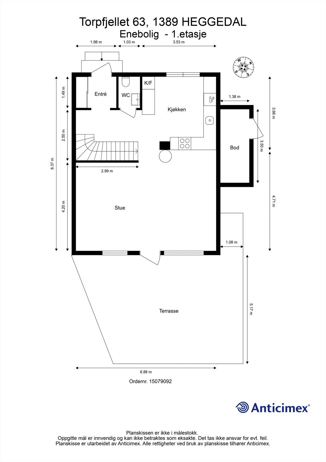 Plantegning 1.etasje Galleribilde