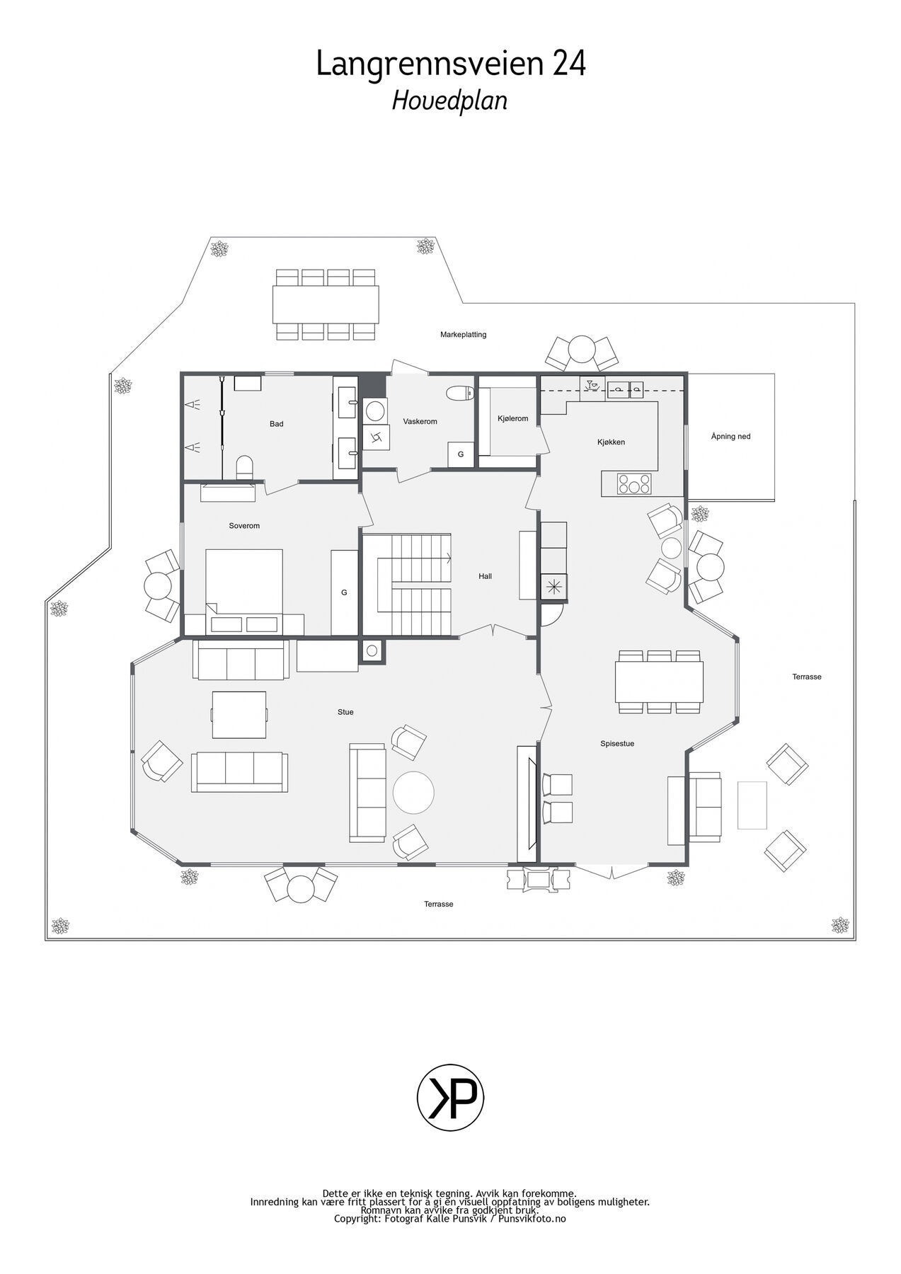 Plantegning hovedplan Galleribilde