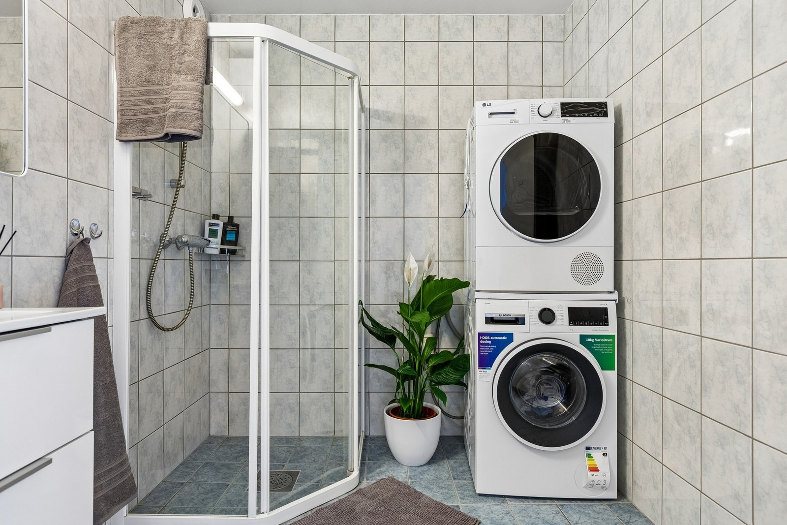 God plass til både vaskemaskin og tørketrommel. Galleribilde