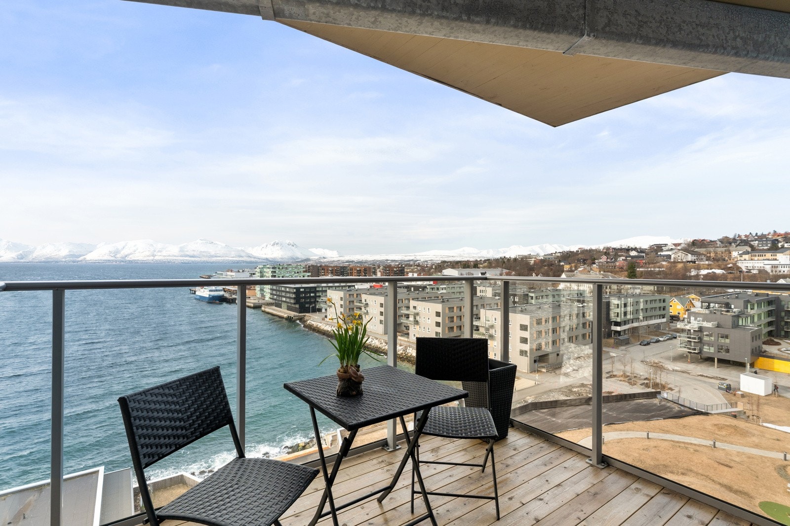 Her er det virkelig strålende sol- og utsiktsforhold.