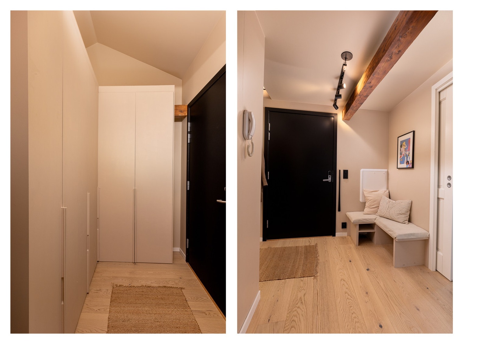 Leiligheten ønsker deg velkommen med en romslig og innbydende entré. Galleribilde