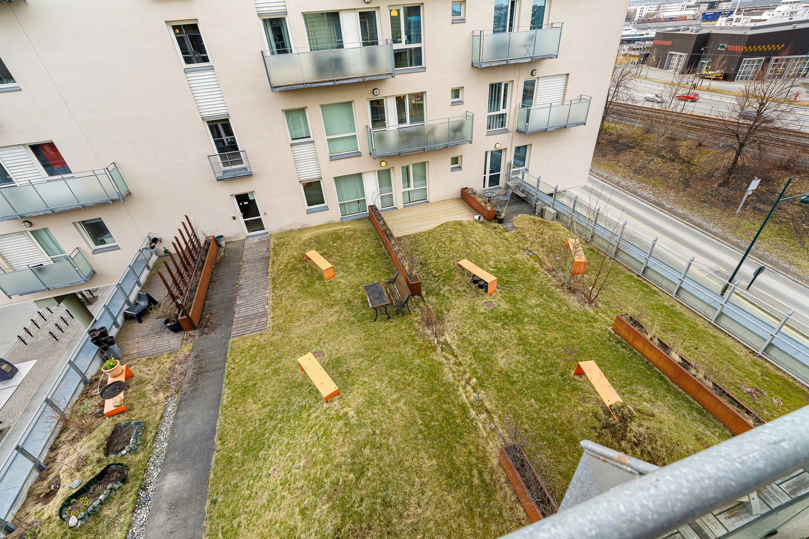 Felles takterrasse for beboerne i sameiet. Galleribilde