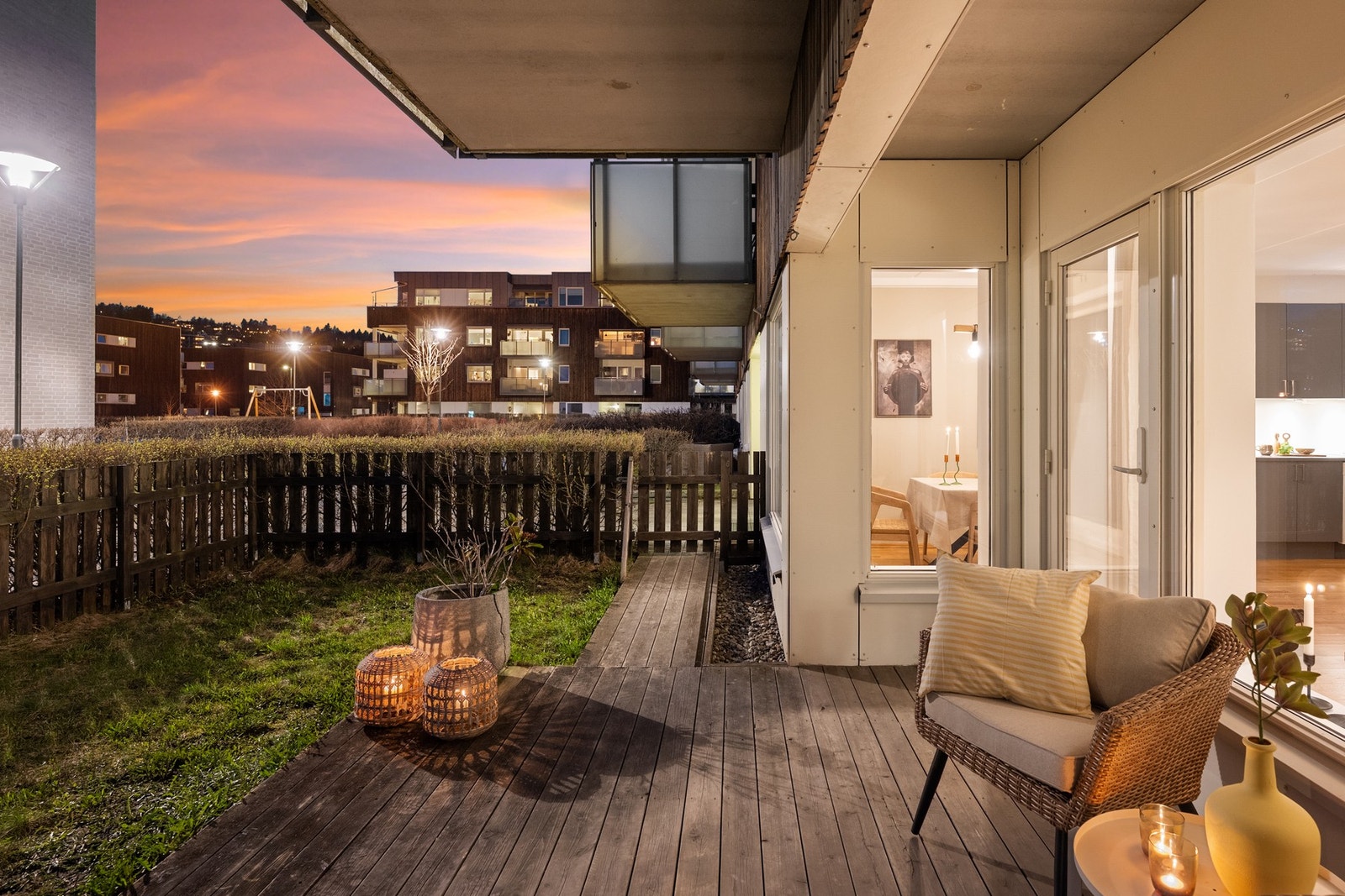 Terrassen er delvis overbygget. Galleribilde