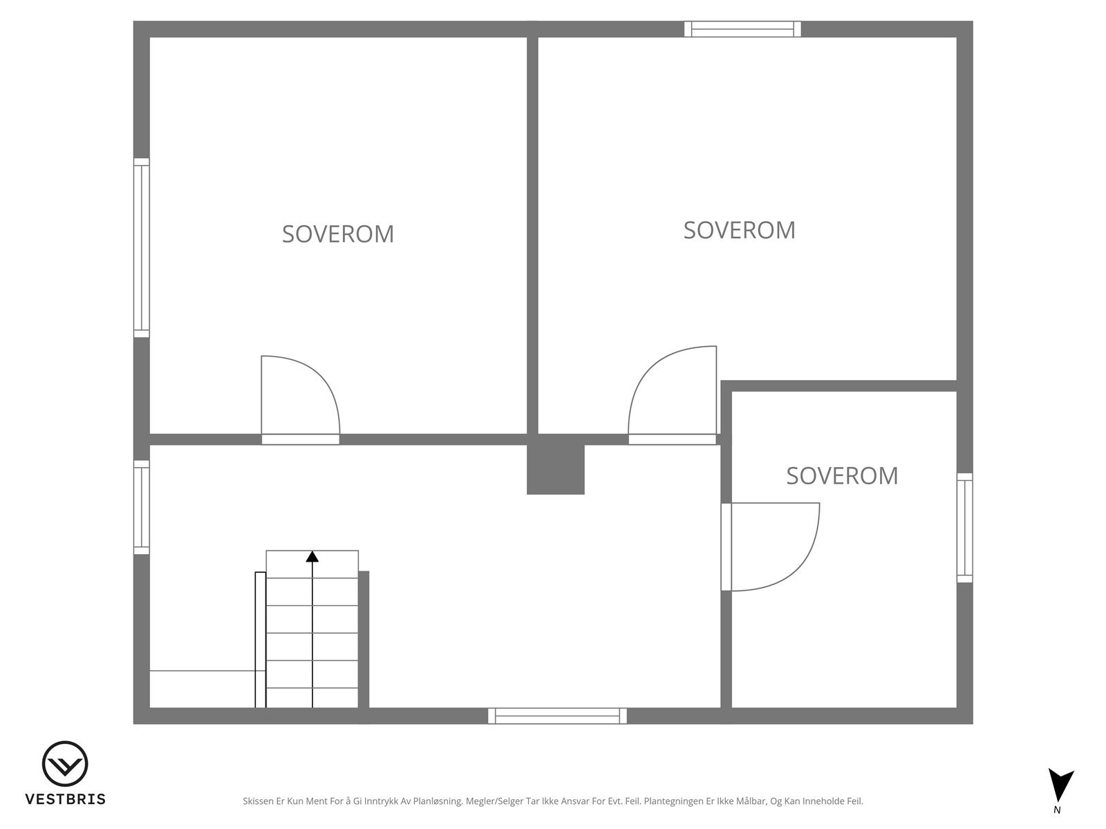 Plantegning loftsetasjen Galleribilde