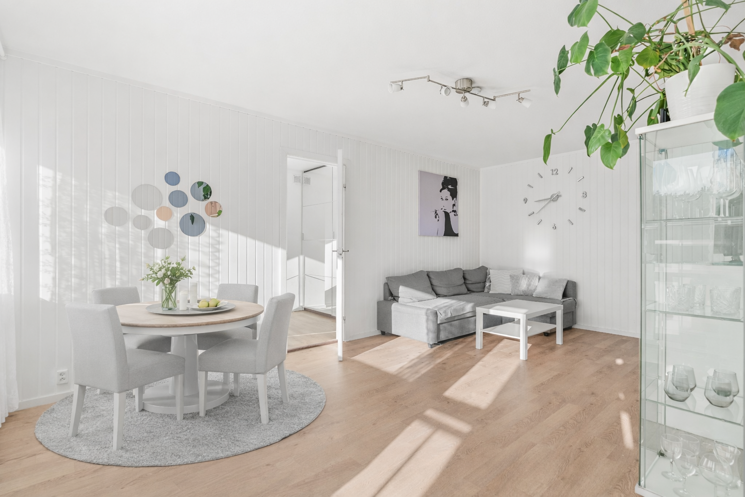 Fyring, varmtvann og TV/bredbånd inkl. i felleskostnadene. . Bildet er digitalt møblert Galleribilde