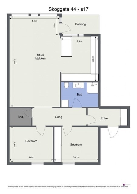 Plantegning 3.etasje Galleribilde