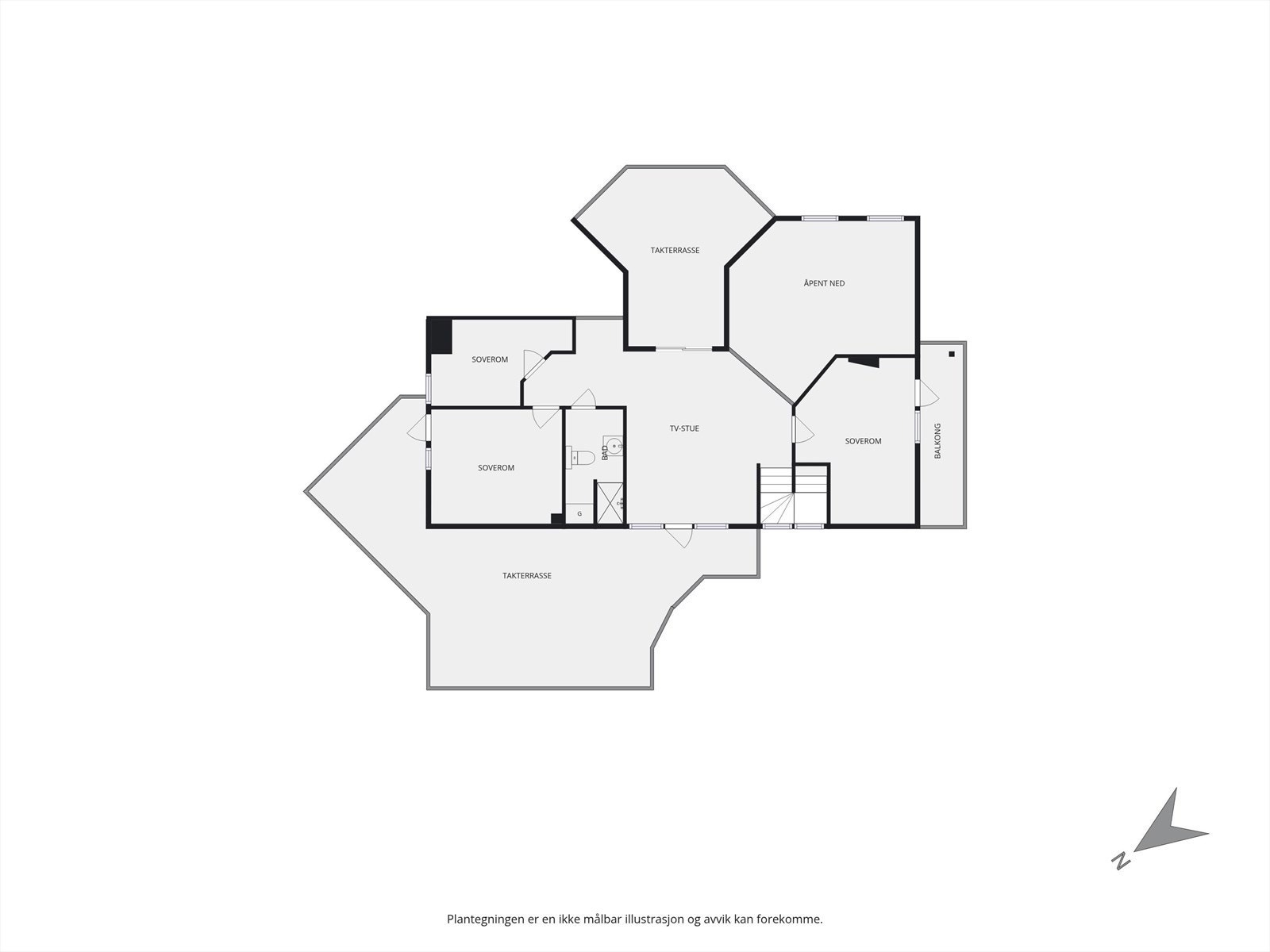 Planskisse | Loftsetasje Galleribilde