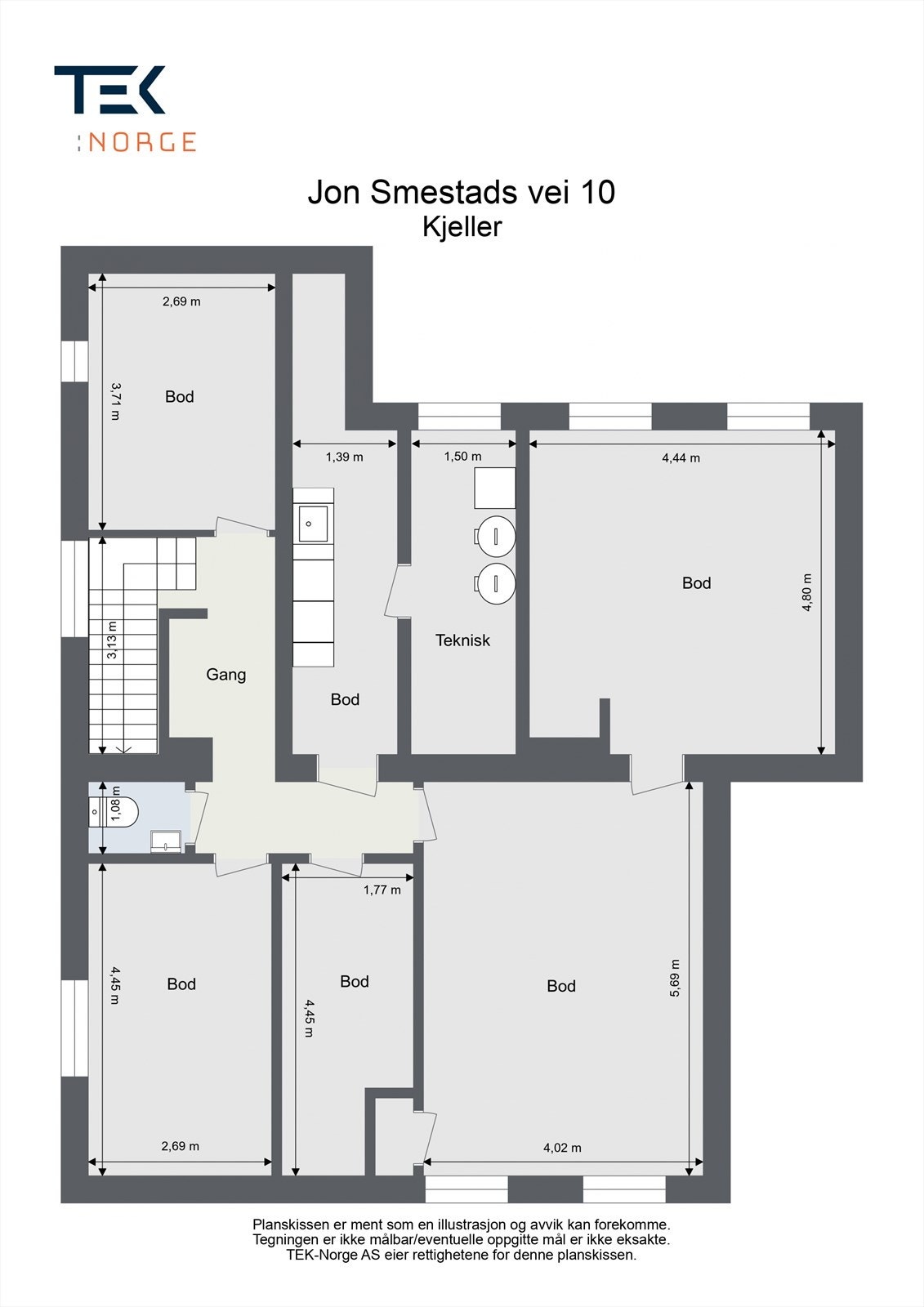 Kjelleren rommer flere boder. Galleribilde