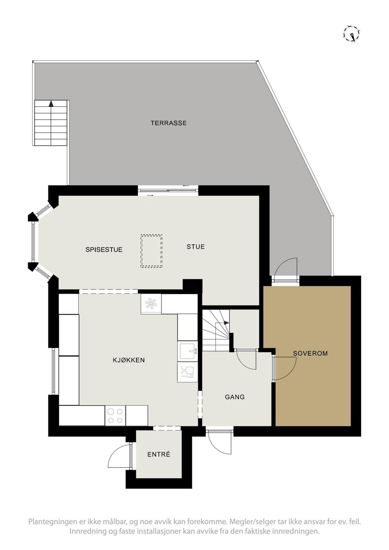 Plantegning 1. etasje Galleribilde