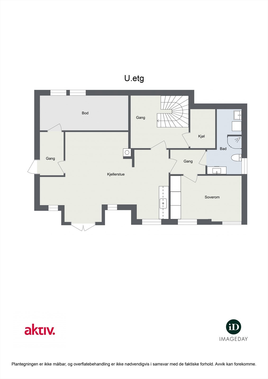 Plantegning underetasje Galleribilde