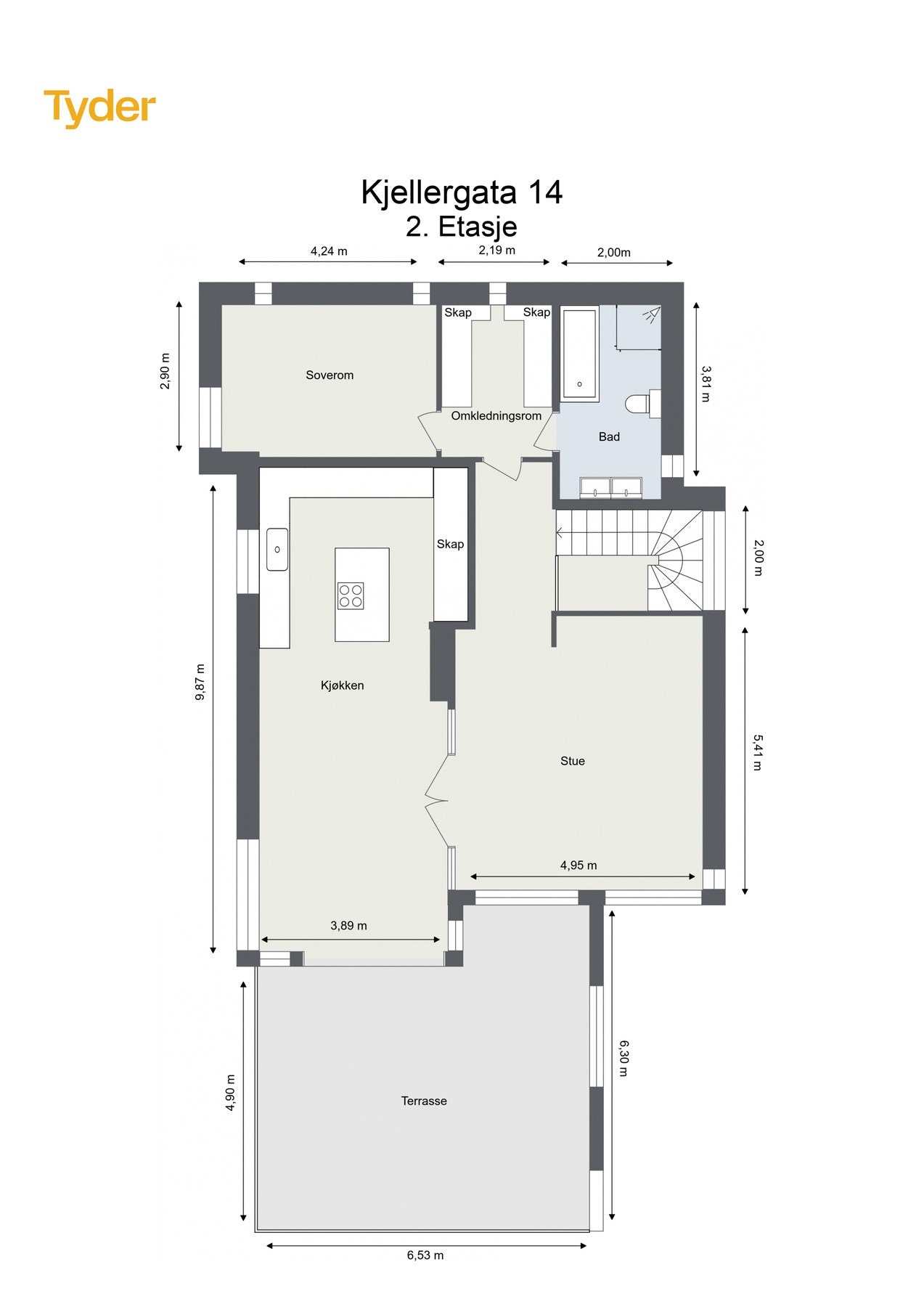 Plantegning - 2. etasje Galleribilde