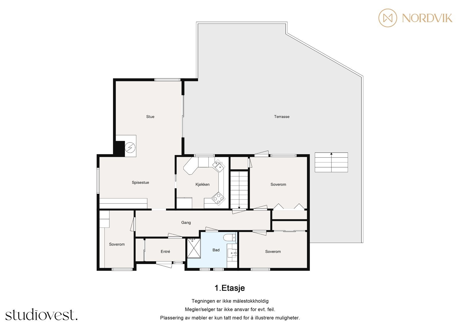 - Plantegning 2D 1.etasje - Galleribilde