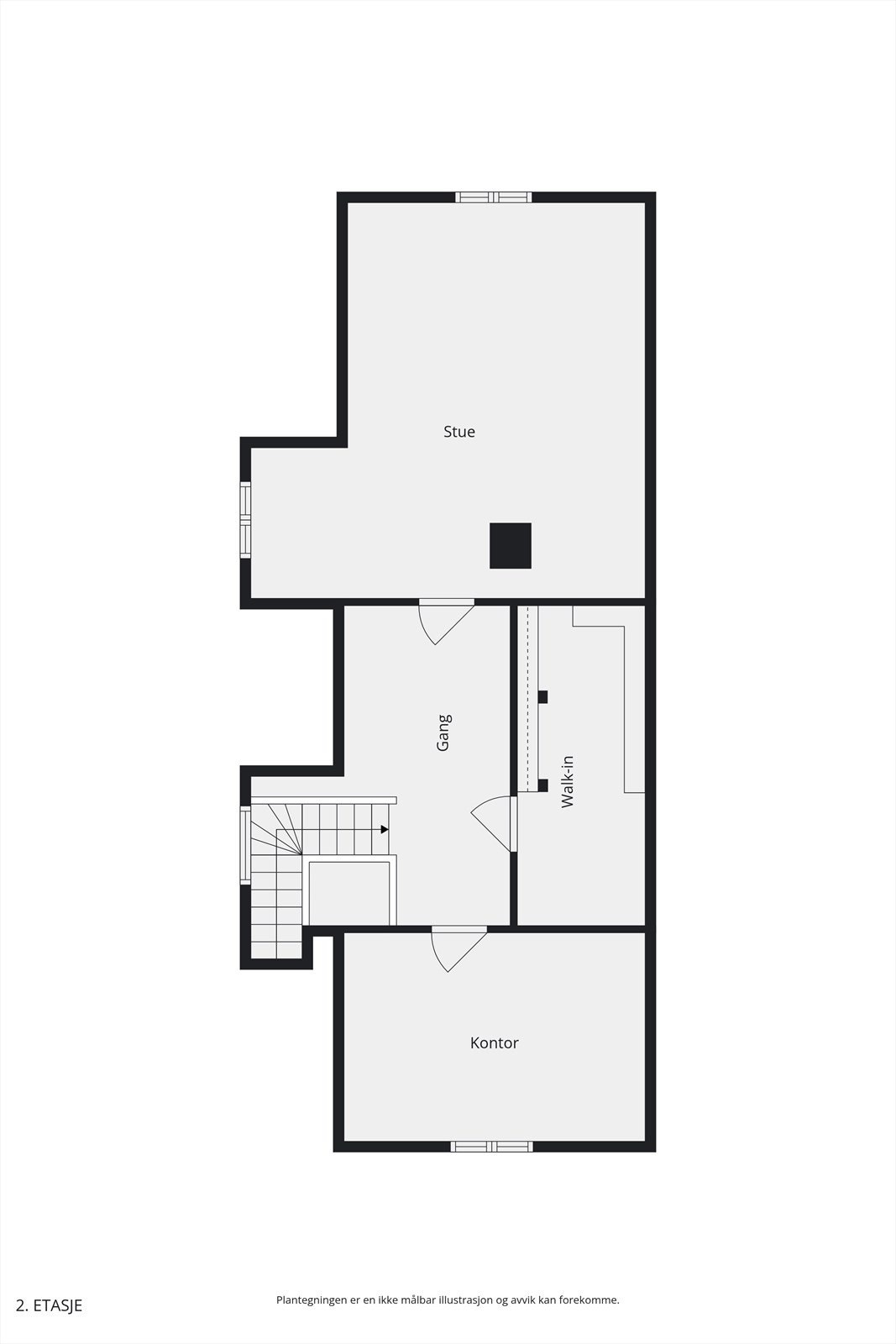 Plantegning 2. etasje Galleribilde