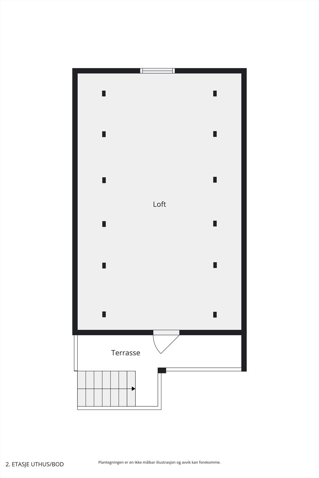 Plantegning loft uthus Galleribilde
