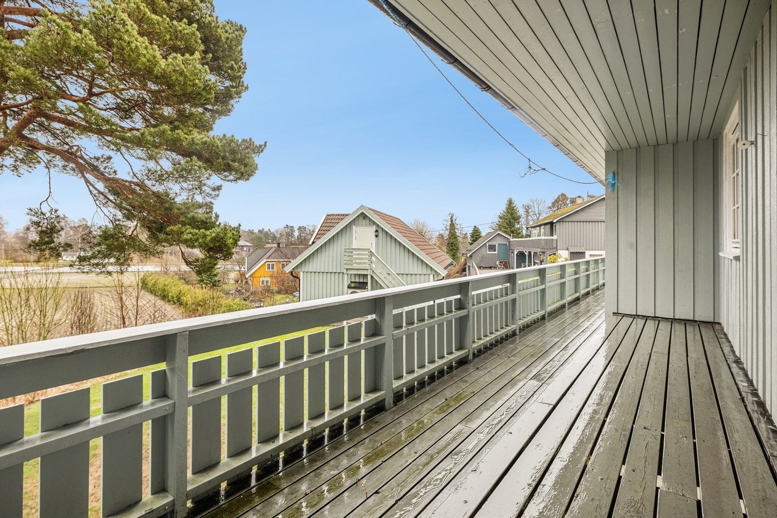 Denne delen av terrassen er overbygget. Galleribilde
