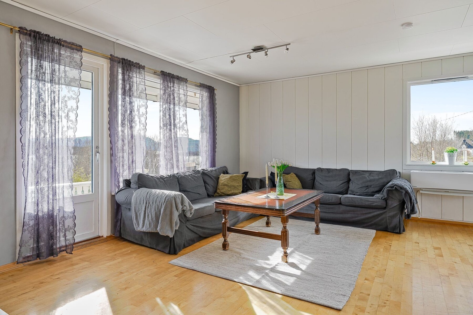 Romslig stue på 36 m² Galleribilde