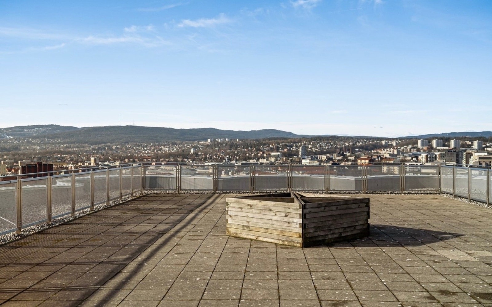 Sameiet har en stor felles takterrasse med fantastisk utsikt. Galleribilde