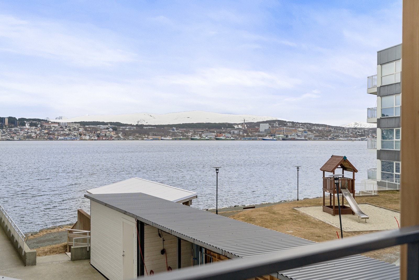 Flott utsikt fra balkongen!
