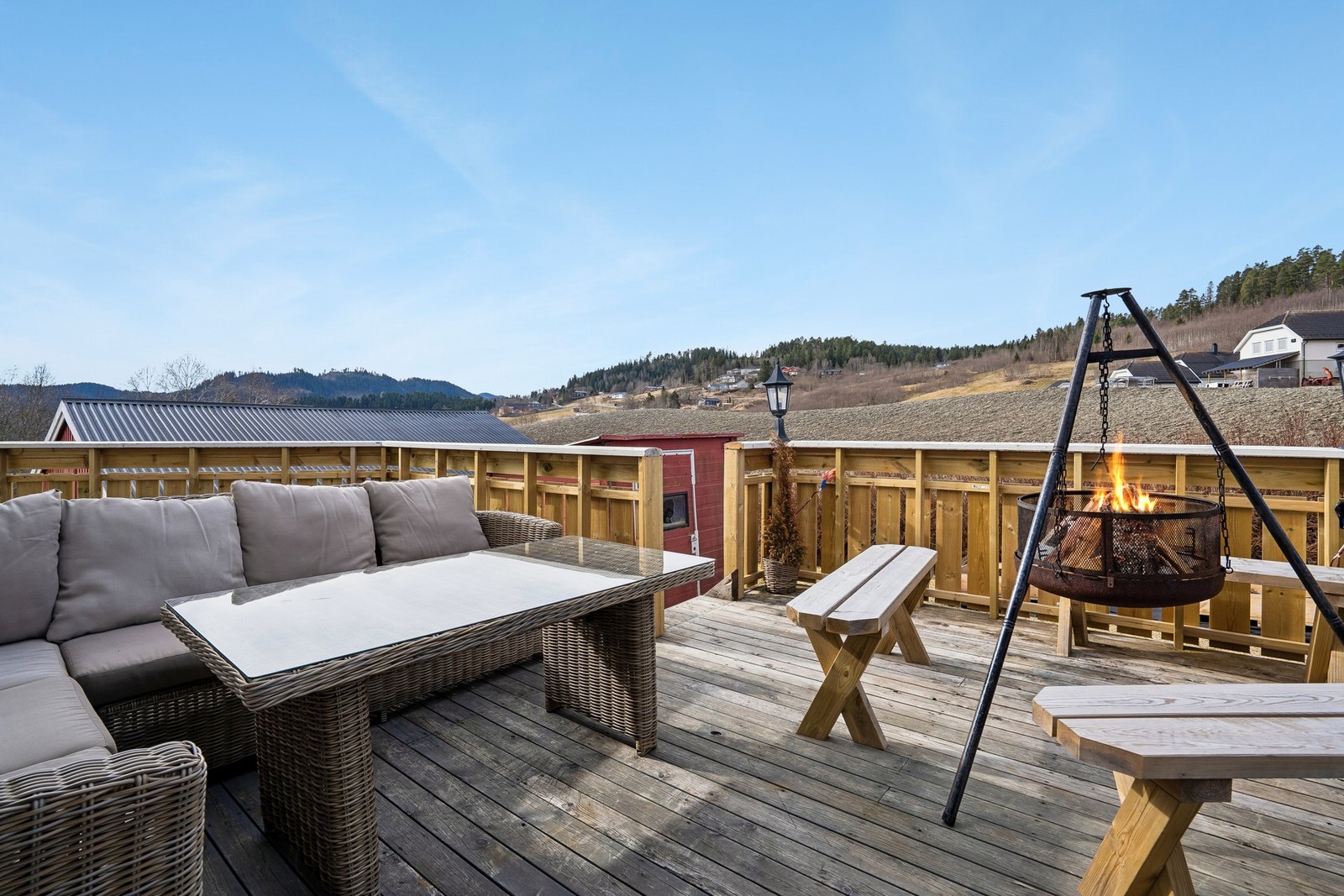 Uteområdene tilbyr gode solforhold fra morgen til kveld. Galleribilde