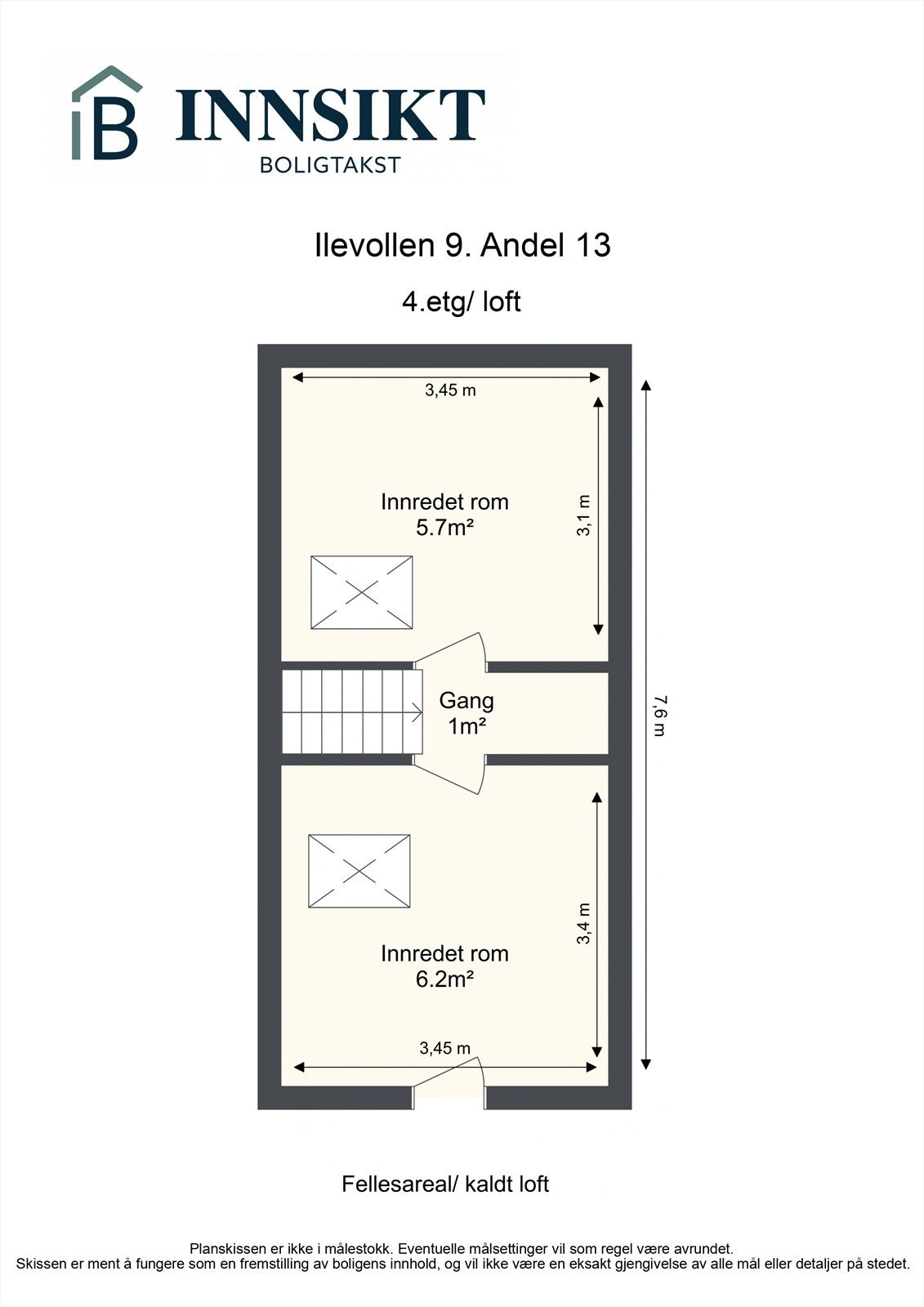 Planskisse loft Galleribilde