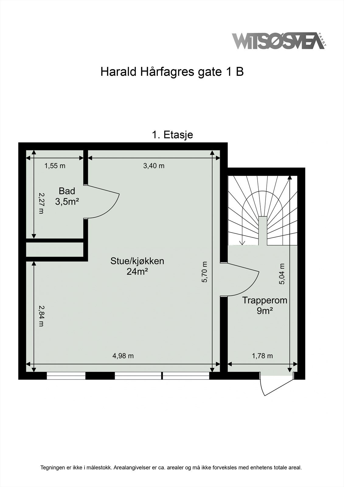 Planskisse 1. etasje Galleribilde