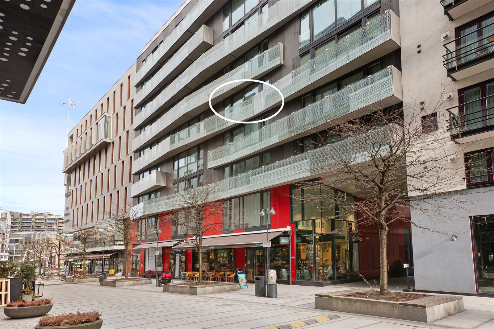 Leiligheten har en unik beliggenhet på populære Tjuvholmen Galleribilde
