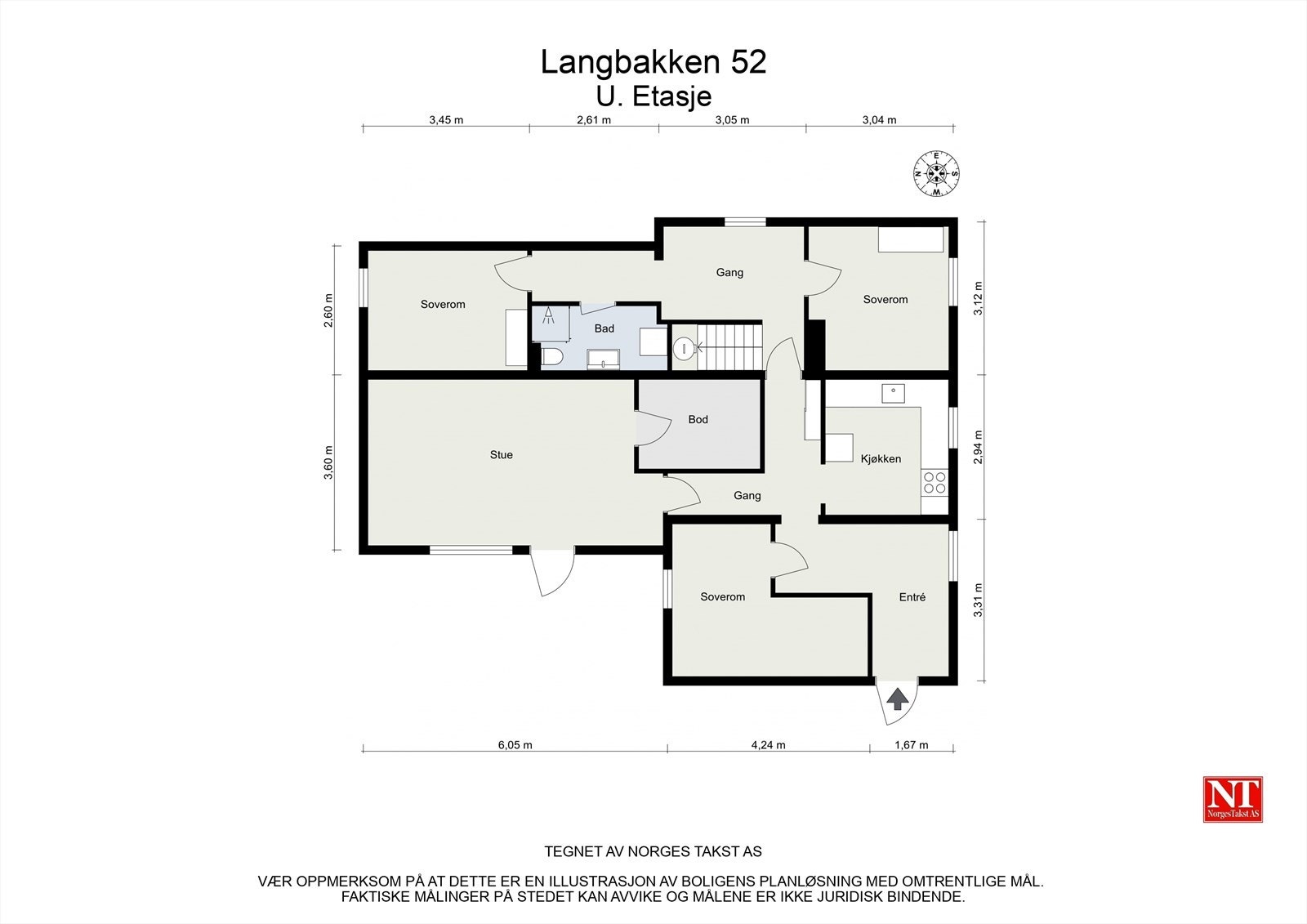 Planskisse - U. Etasje Galleribilde