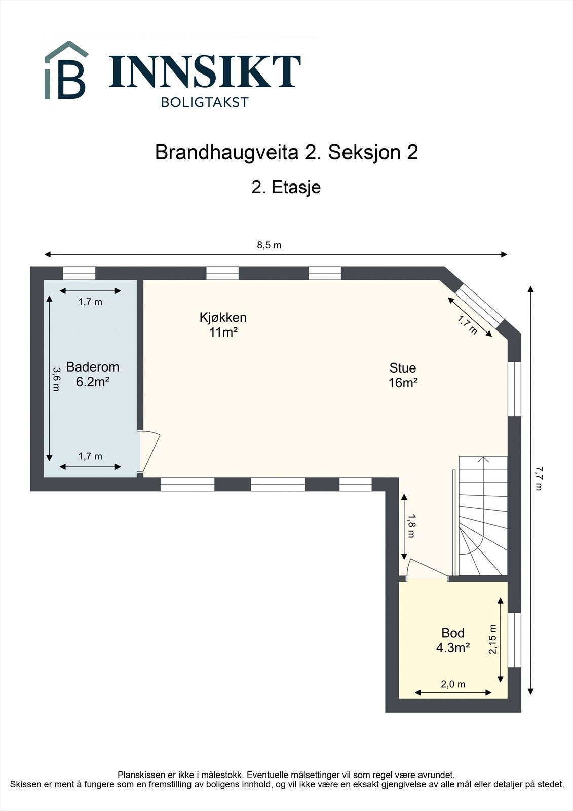 Planskisse 2.etasje Galleribilde