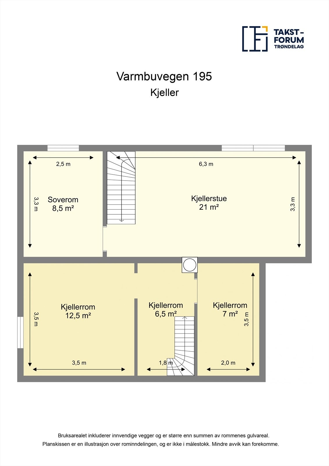 Planskisse kjeller Galleribilde