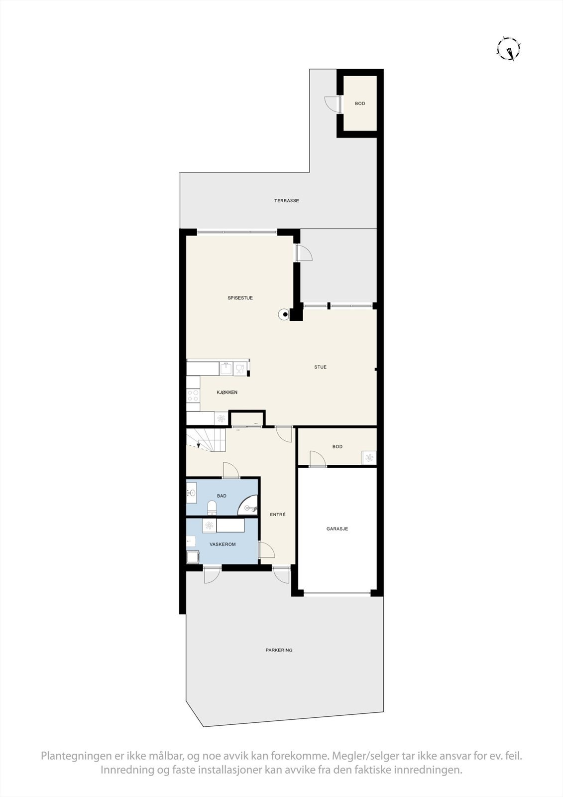 Plantegning 1. etasje Galleribilde