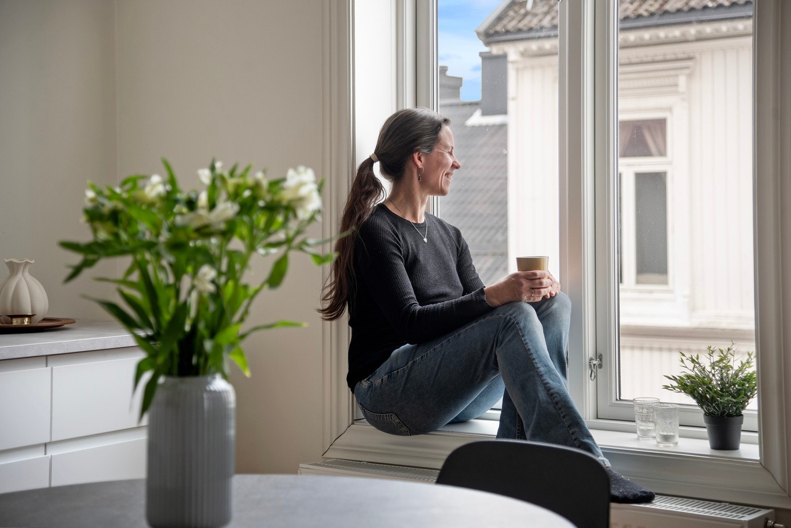 Velkommen inn til en lys og delikat leilighet, midt i Tønsberg sentrum! Galleribilde