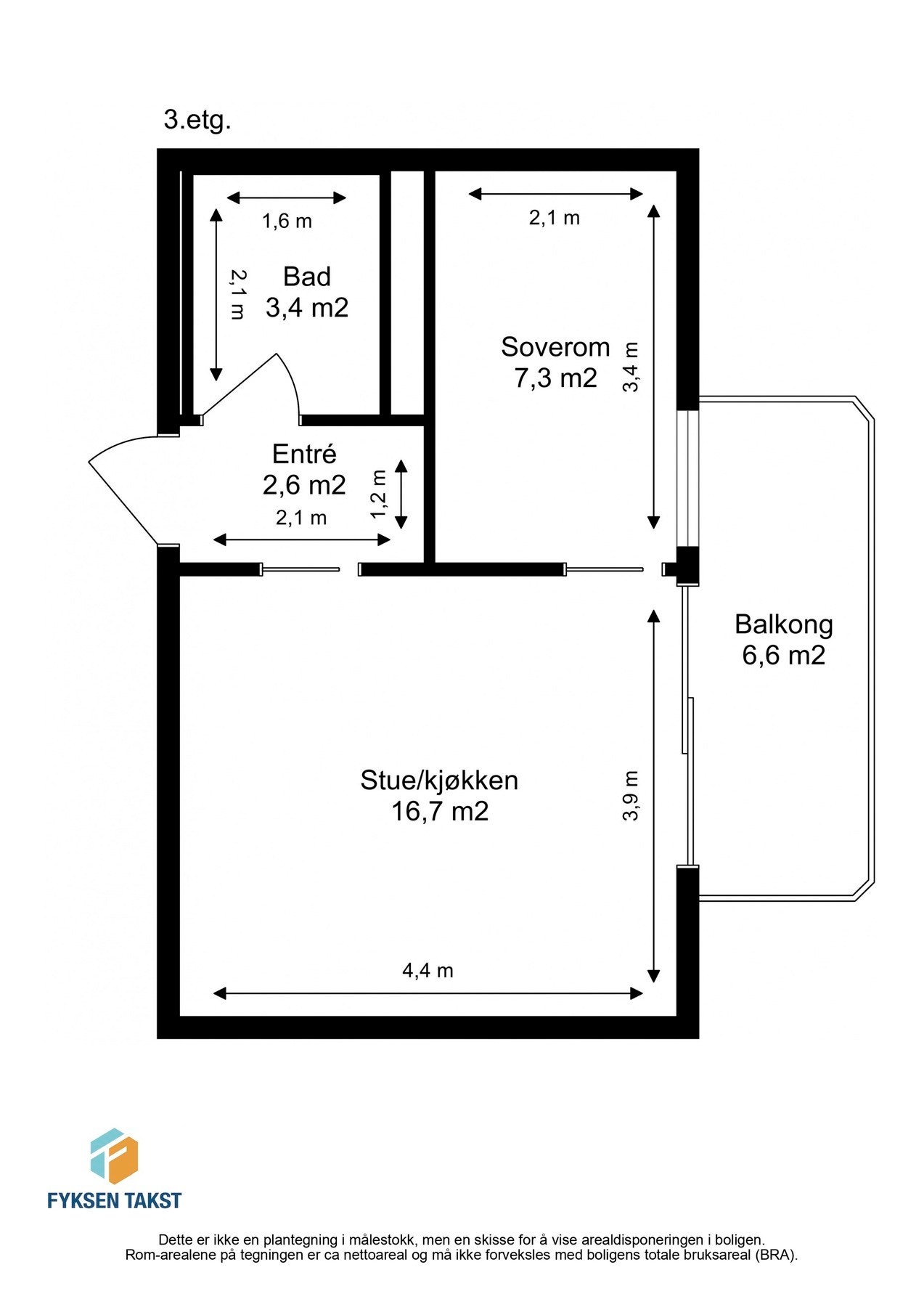 Målsatt planskisse. Galleribilde