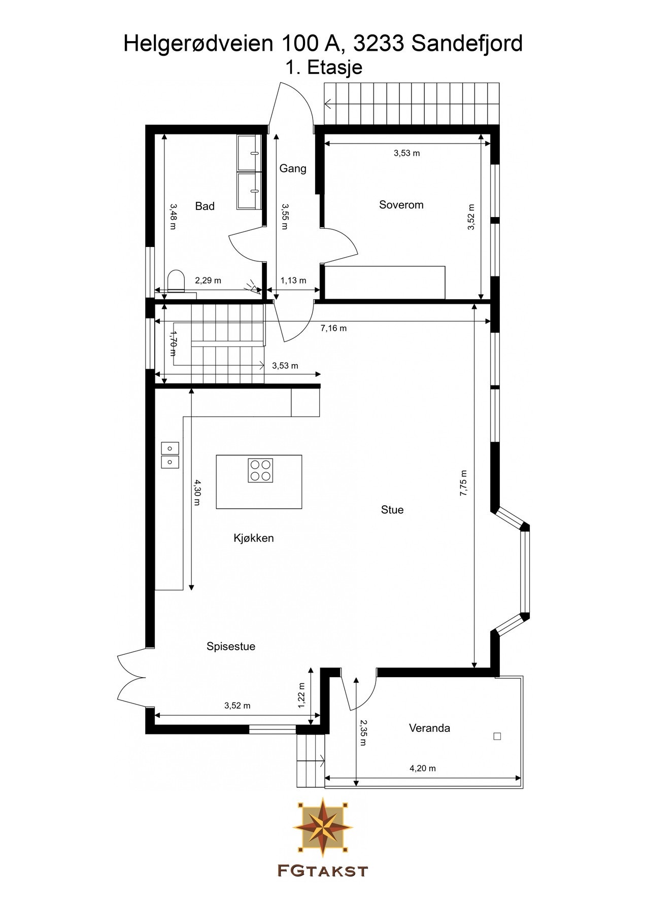 Plantegning hovedetasje Galleribilde
