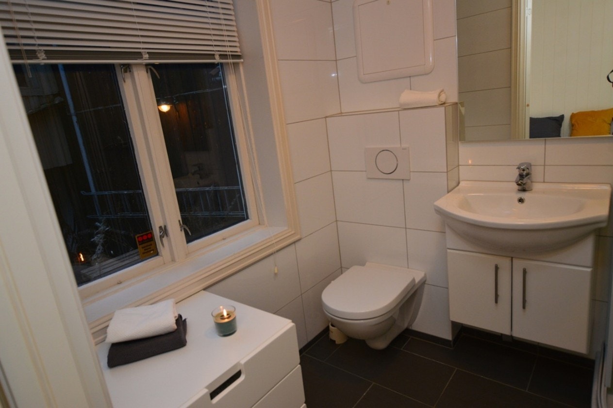 Pent bad med varme i gulv. Galleribilde