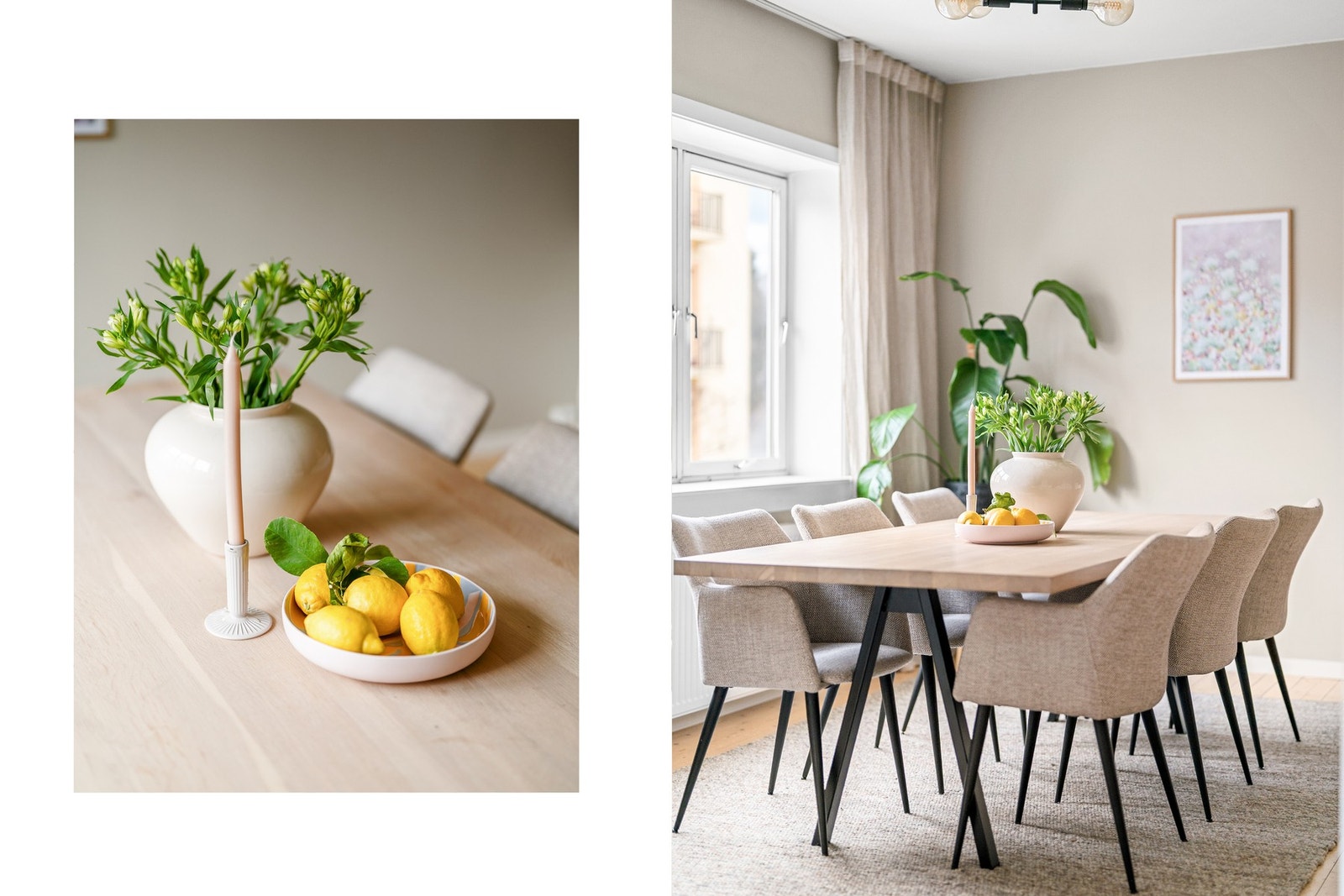 Ved kjøkkenet er det god plass til stort spisebord, med rom til hele familien. Galleribilde