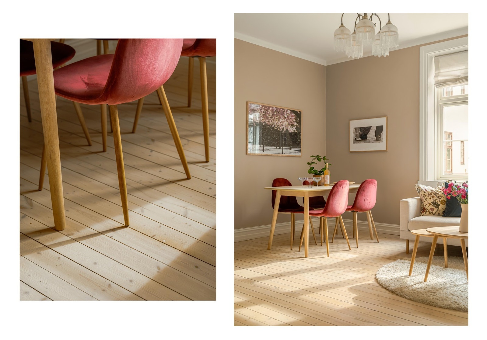 Når sola slipper inn her blir lyset bare helt magisk, og de slipte tregulvene ødelegger ikke akkurat de heller. Galleribilde