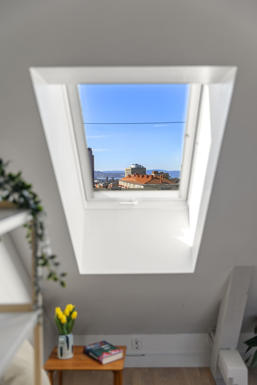 Nydelig utsyn fra takvinduene. Galleribilde