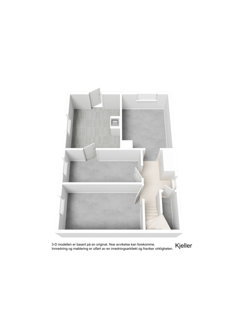 3D plantegning Kjeller Galleribilde