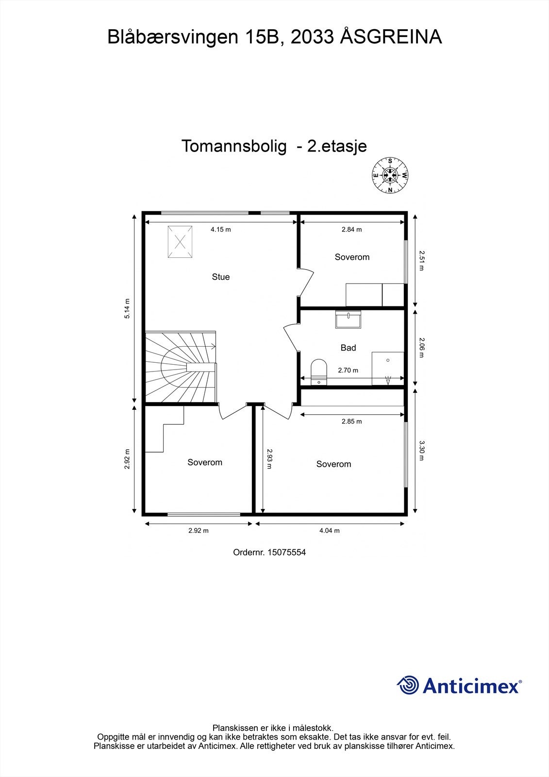 Plantegning 2.etasje Galleribilde