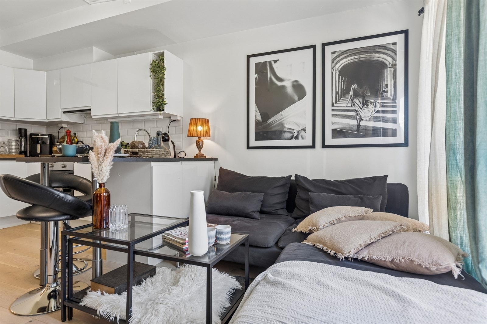 Leiligheten er svært arealeffektiv og plassen er godt utnyttet. Galleribilde